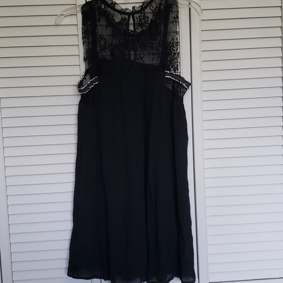 Anthro Elodie Lace Detail Dress, Black, Size S - Picture 6 of 10